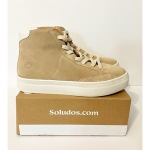 NEW! Soludos Ibiza High Top Sneaker, Women's Shoes, Sand, Size 8